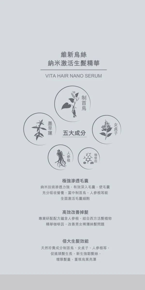 納米激活生髮精華 100ml - 維特健靈官方海外專賣店 Vita Green Official Global Shop