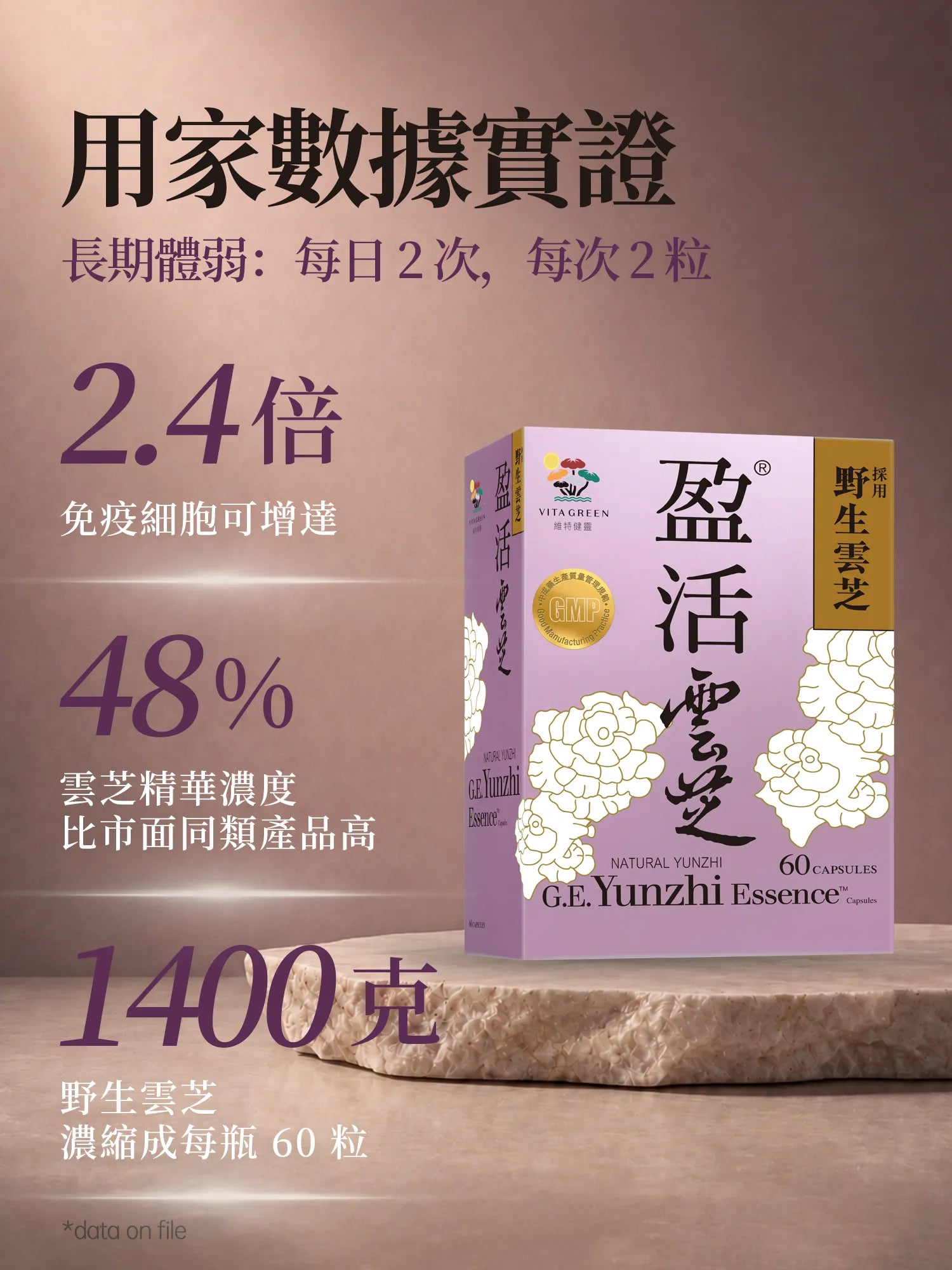 盈活雲芝 60粒